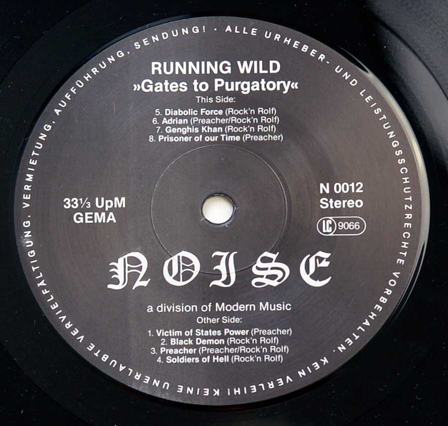 Record Label Details: Noise N 0012 