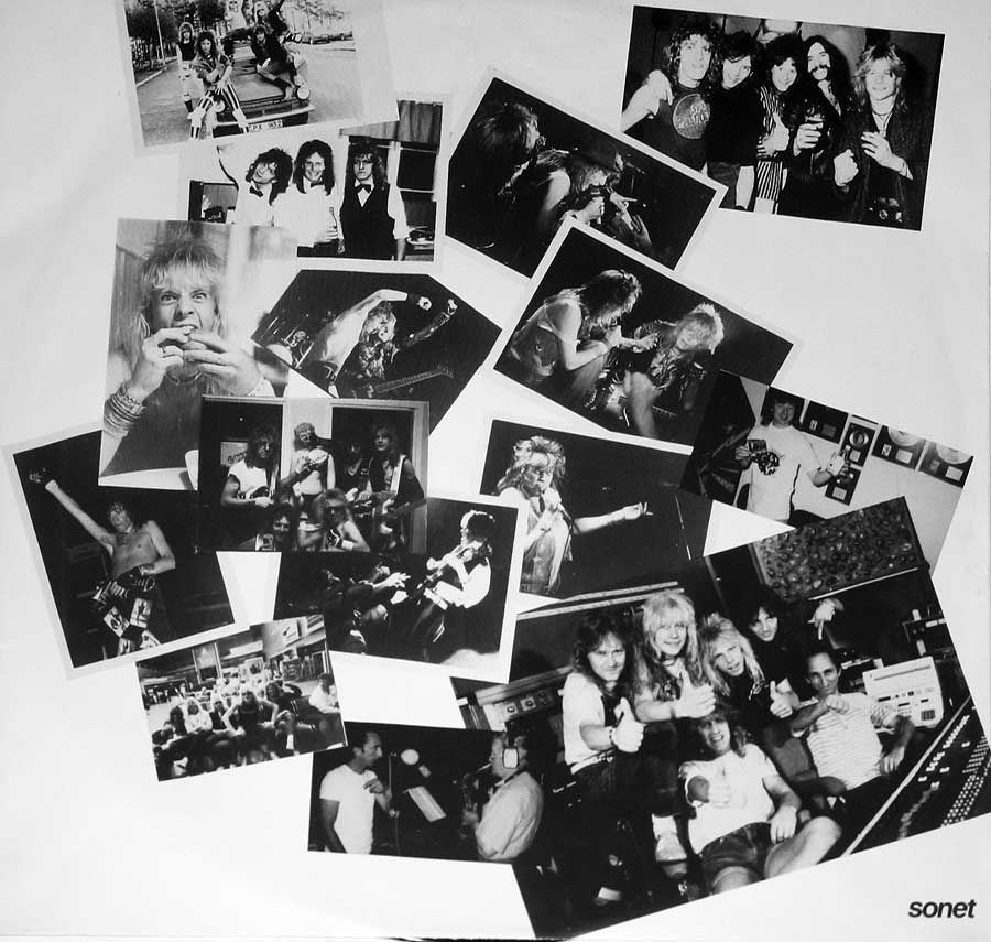 A collage of Spellbound band photos 