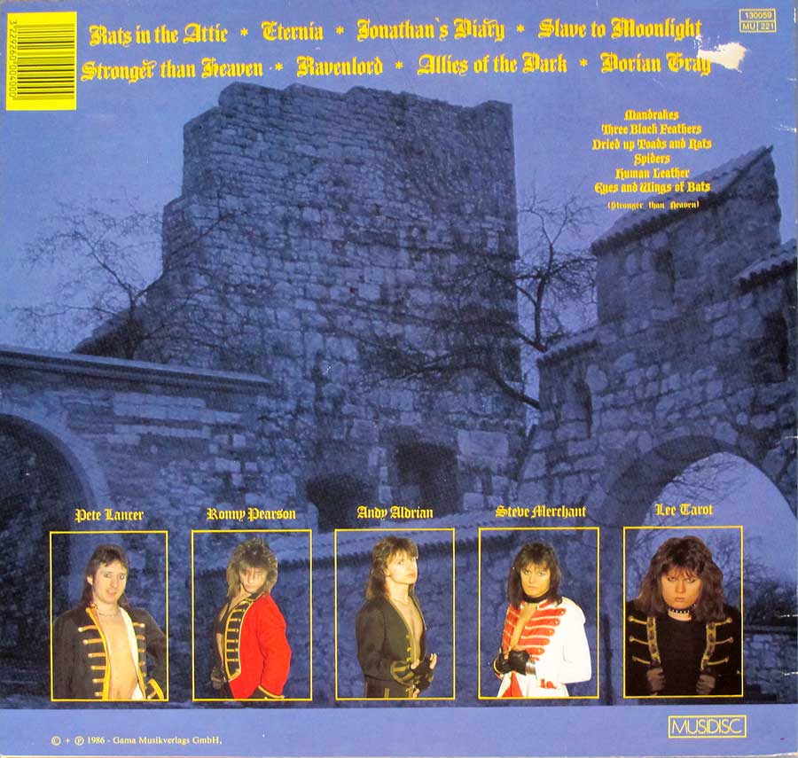 STORMWITCH - Stronger Than Heaven Genuine France Accord 12" LP Vinyl Album back cover