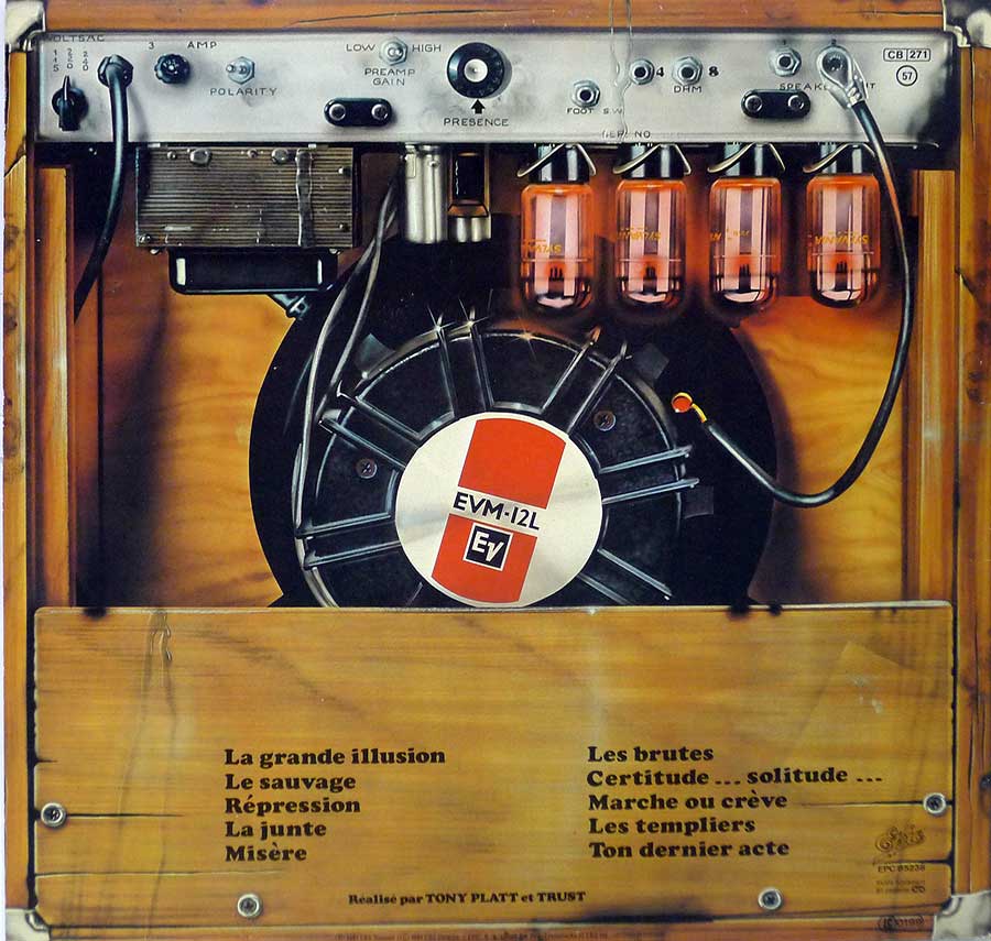 Album Back Cover  Photo of "TRUST Marche ou Creve"