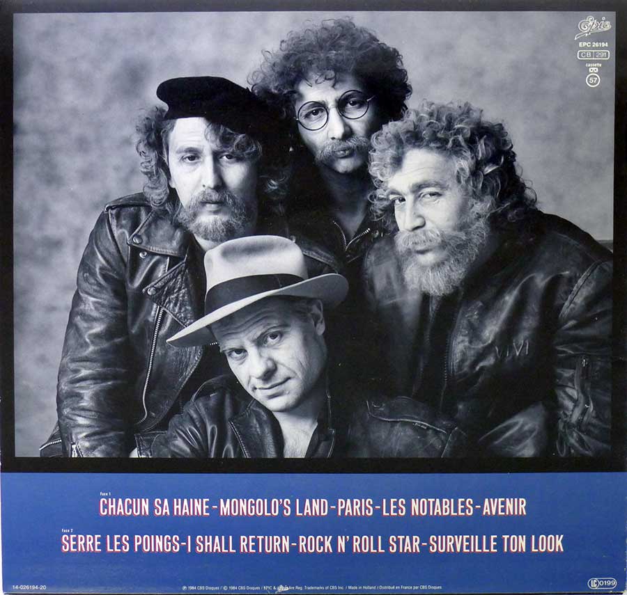 Album Back Cover  Photo of "TRUST - Rock 'n' Roll"