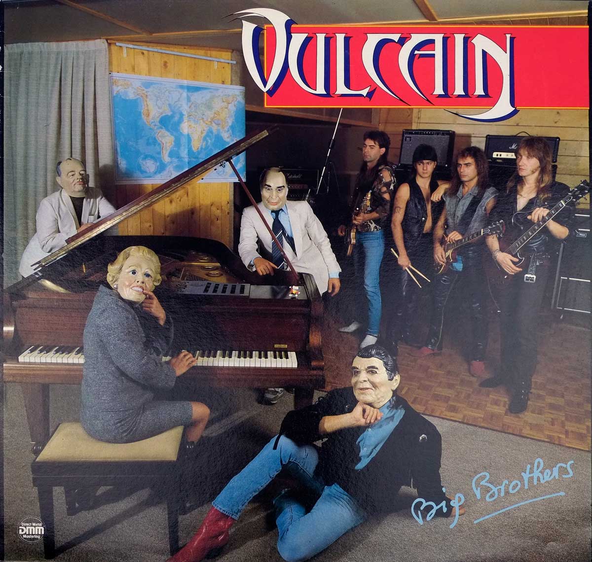   The masked "Big Brothers" featured on the album front cover are: Mikhail Gorbachev, François Mitterrand, Margaret Thatcher, Ronald Reagan. 