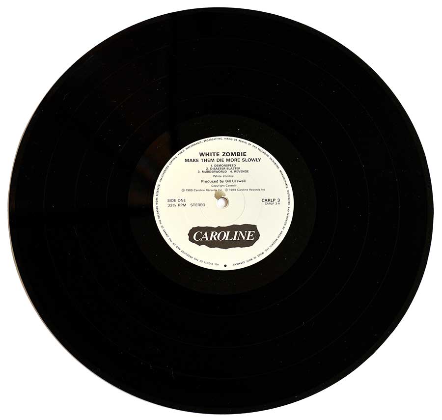 Photo of 12" LP Record Side One WHITE ZOMBIE - Make Them Die Slowly  Vinyl Record Gallery https://vinyl-records.nl//