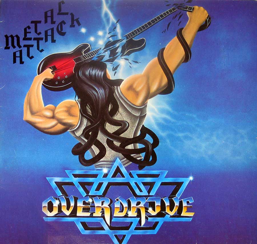 OVERDRIVE - Metal Attack 12" Vinyl LP Album front cover https://vinyl-records.nl