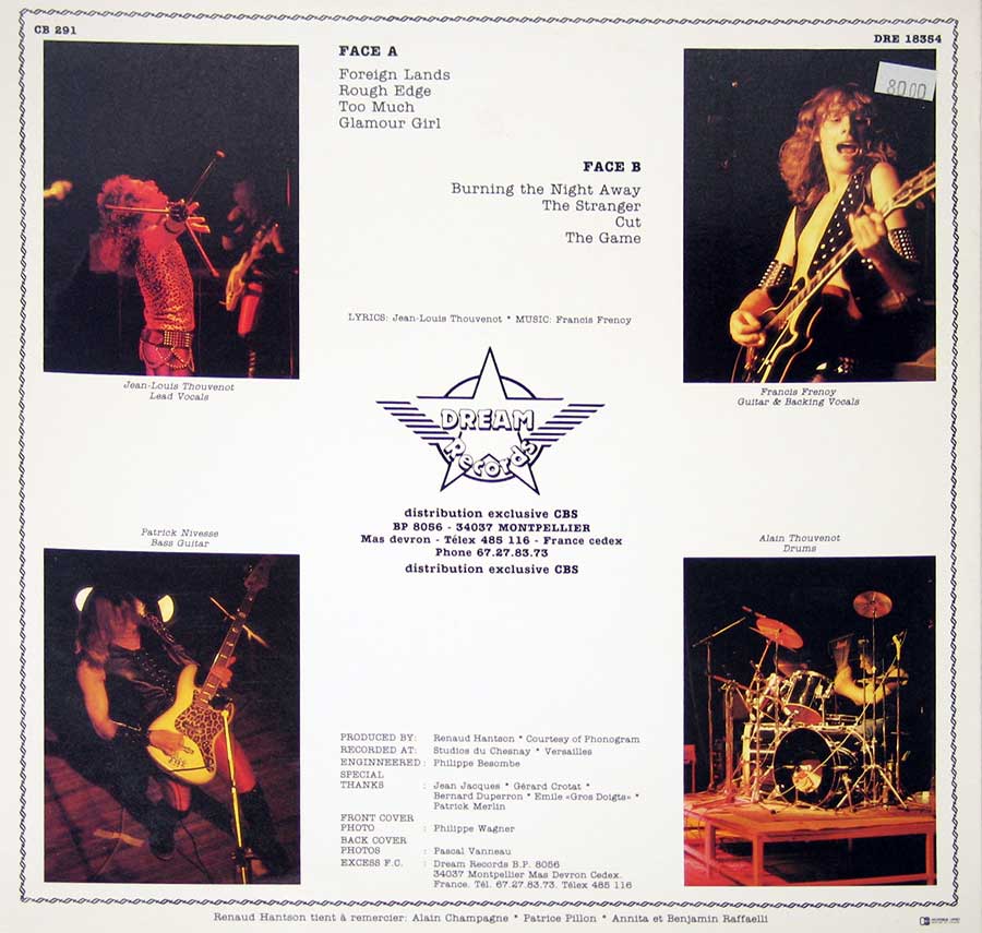 EXCESS - Metling Point 12" vinyl LP Album album back cover