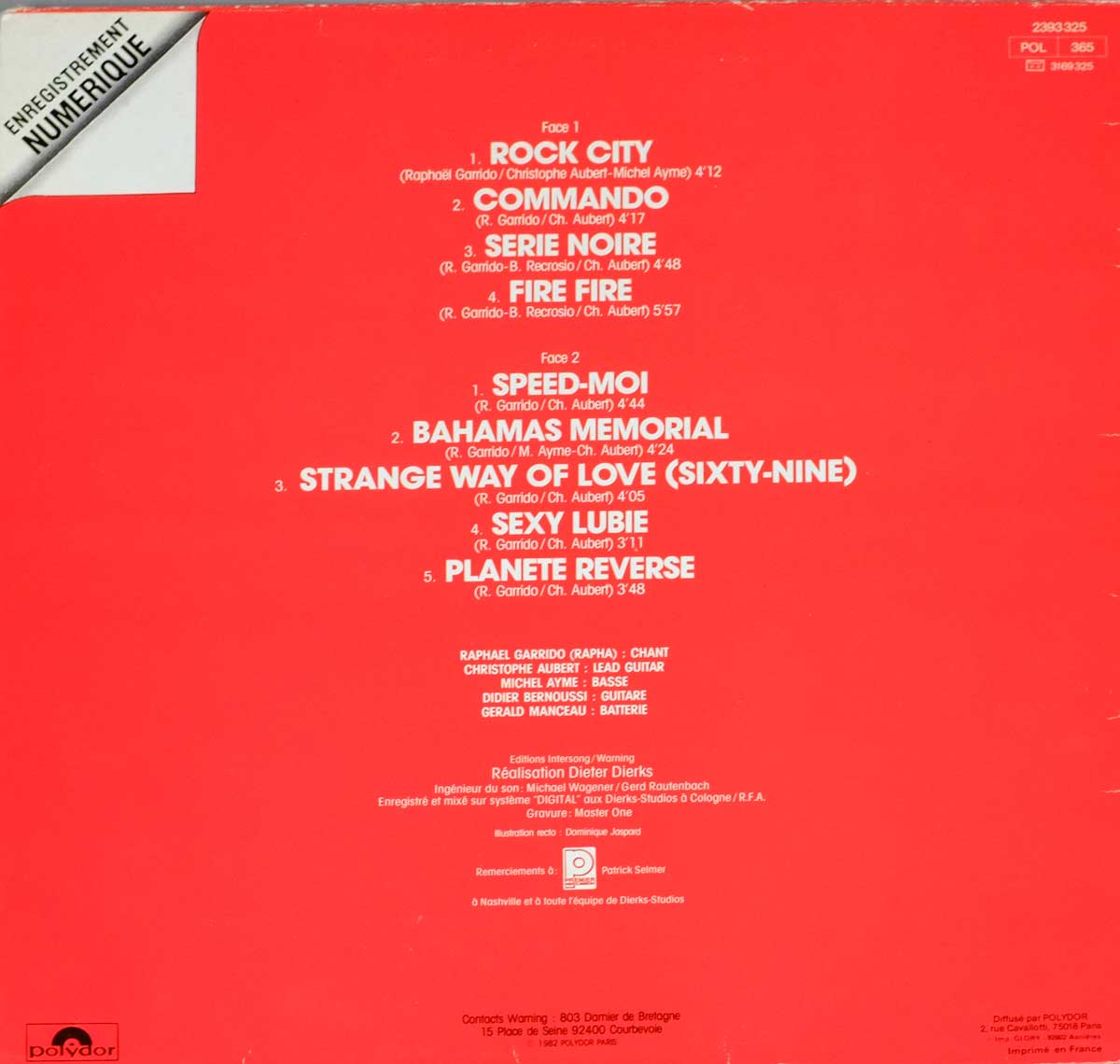 Album Back Cover Photo of  "WARNING II -  French Heavy Metal