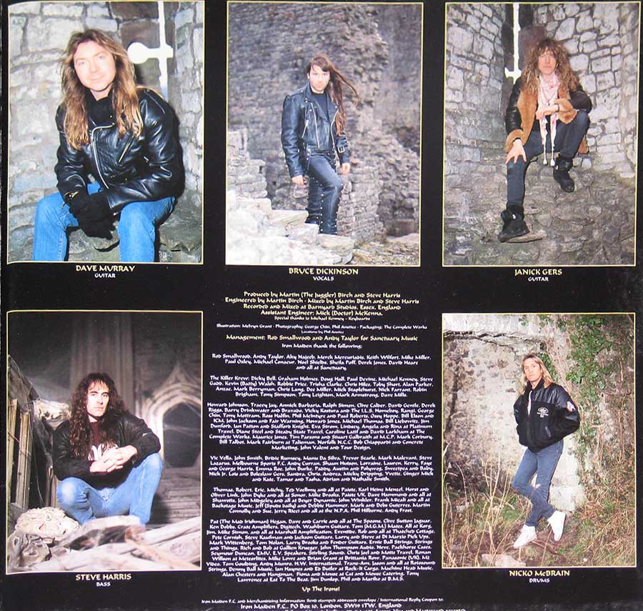 IRON MAIDEN - Fear of the Dark 2LP Vinyl Album custom inner sleeve
