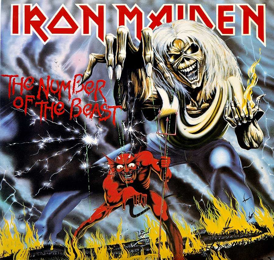 IRON MAIDEN The Number Of The Beast EEC Pressing 12" LP ALBUM VINYL  album front cover