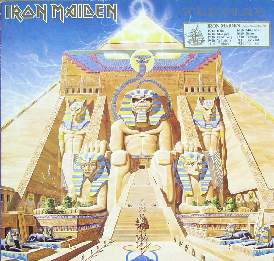 IRON MAIDEN - Powerslave Eec Release Gatefold 12" LP Album front cover https://vinyl-records.nl