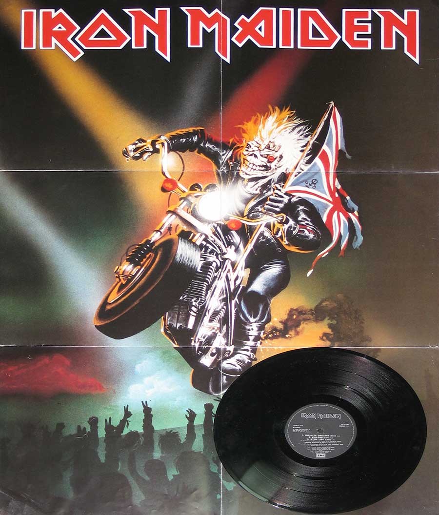 Photo of the poster bag IRON MAIDEN Infinite Dreams Autographed Disc Poster Bag 