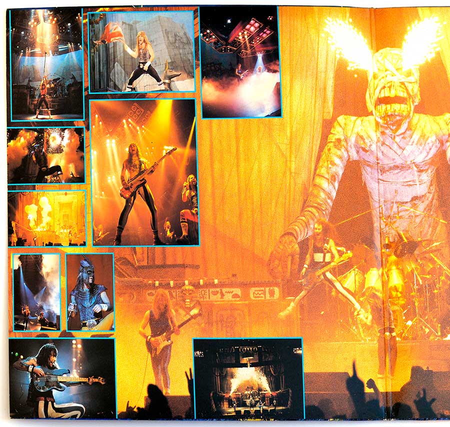 Photo of the left inside page of the booklet IRON MAIDEN - Live After Death 2LP (incl. Booklet) (Europe) 