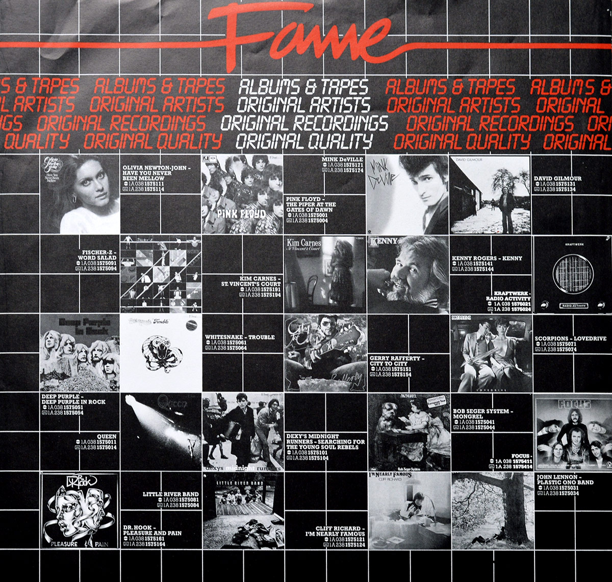 Original FAME Custom Inner Sleeve, Black and White Colour with Red Letting 