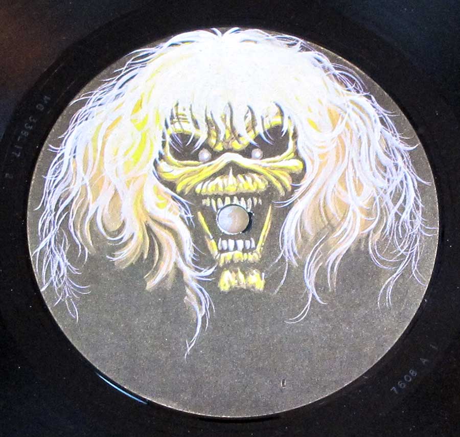 IRON MAIDEN - Number Of The Beast France 12" LP VINYL Album enlarged record label