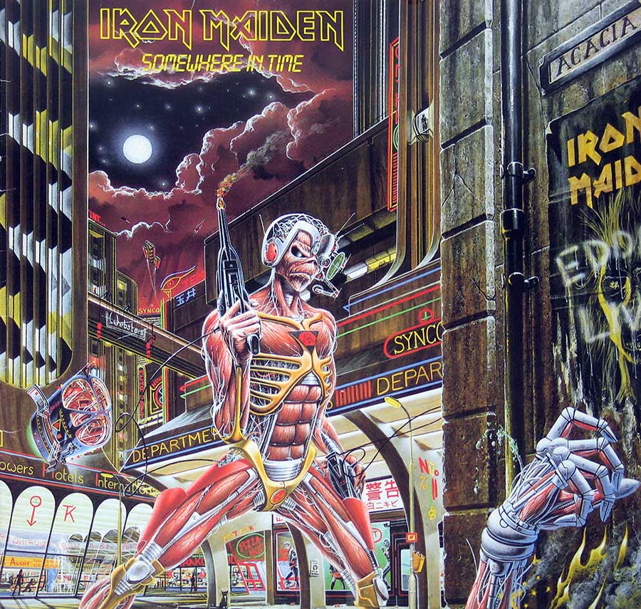 IRON MAiDEN - Somewhere In Time France 12" Vinyl LP Album front cover