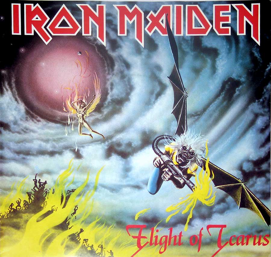 IRON MAIDEN Flight of Icarus / I've Got The Fire Germany 7" Single Vinyl album front cover