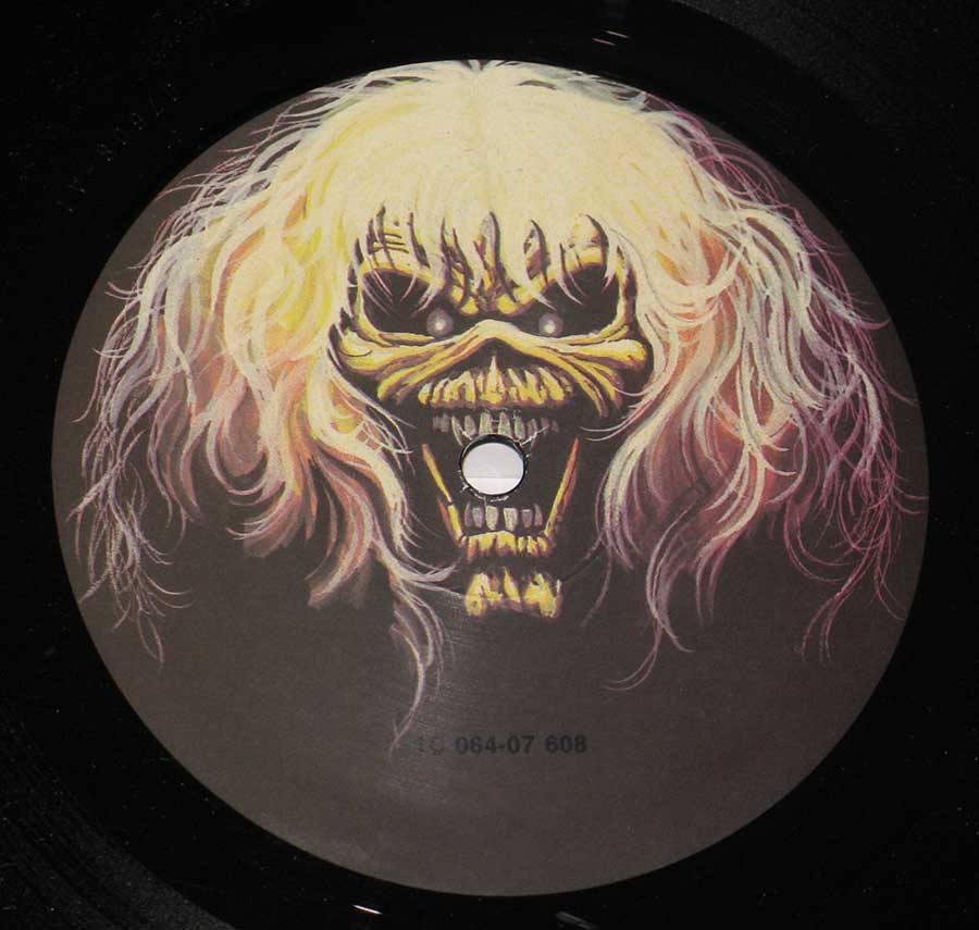 IRON MAIDEN - Number of the Beast Germany 2nd Release 12" Vinyl LP Album
 enlarged record label