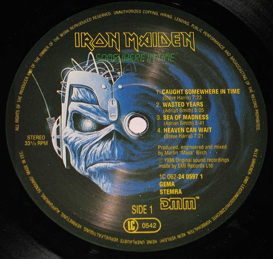 "Somewhere in TIme " Record Label Details: EMI 1C 062-24 0597 DMM  