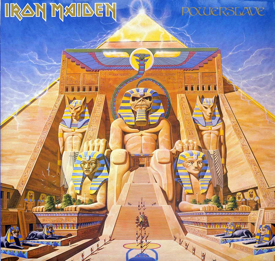 IRON MAIDEN - Powerslave OIS Printed in Netherlands 12" LP ALBUM VINYL album front cover