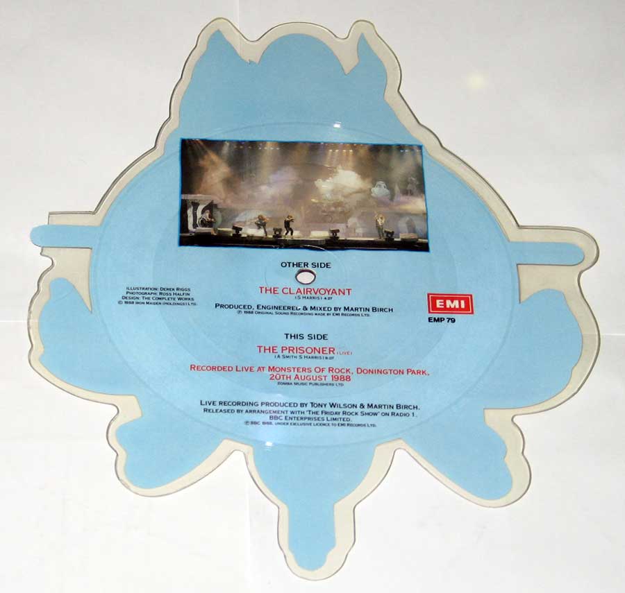 IRON MAIDEN Clairvoyant Cut To Shape Shaped Picture disc  vinyl lp record 