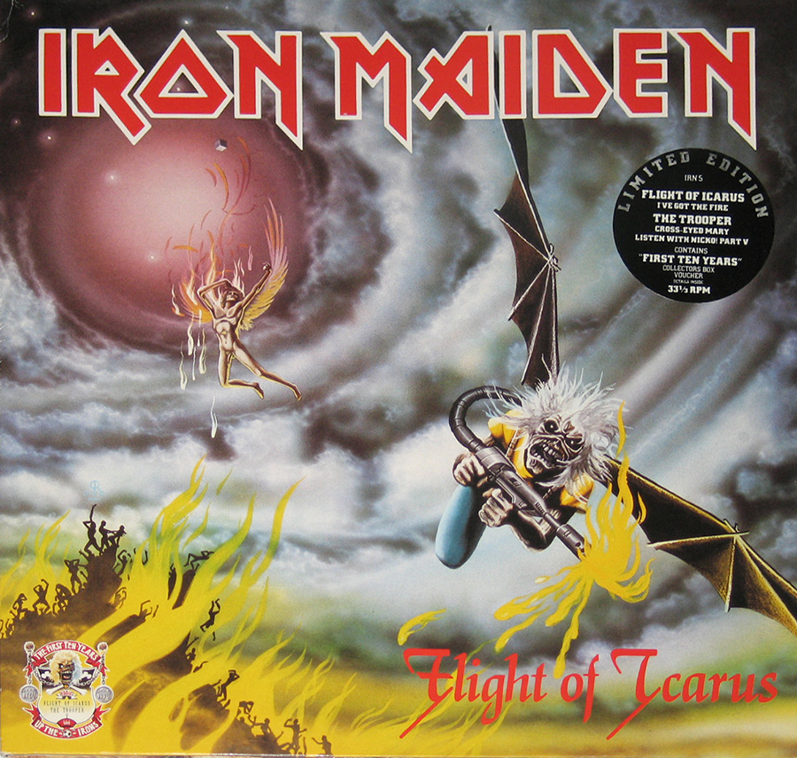 Front Cover Photo Of IRON MAIDEN - Flight of the Icarus