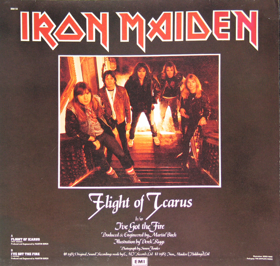 Photo of album back cover IRON MAIDEN - The Trooper First Ten Years