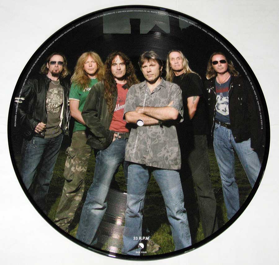 IRON MAIDEN - A Matter Of Life And Death 2LP PICTURE DISC enlarged record label