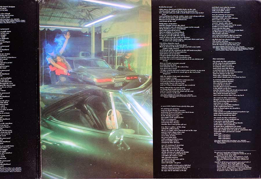 TOM WAITS - Blue Valentine Gatefold Cover 12" LP Vinyl Album
 inner gatefold cover