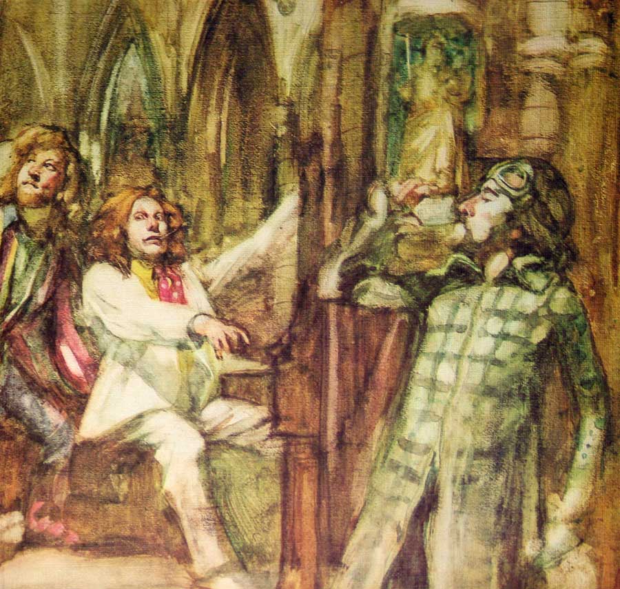 Photo of the right page inside cover JETHRO TULL Aqualung Chrysalis German Release Chrysalis 12" Vinyl LP Album 