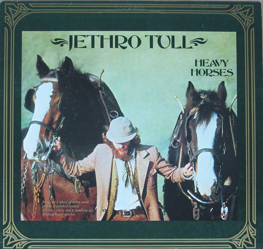 JETHRO TULL - Heavy Horses Lyrics Sheet 12" LP Vinyl Album front cover
