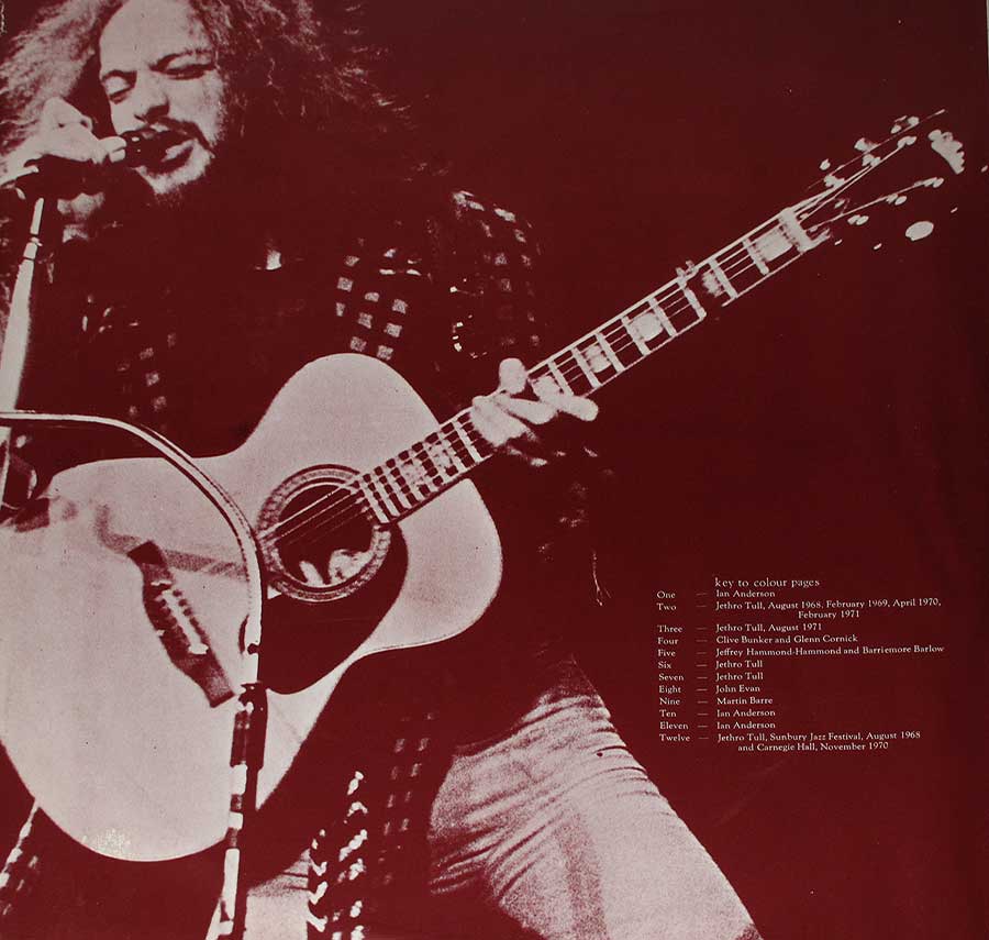 Photo of album back cover JETHRO TULL - Living In The Past German Releas Gatefold 12" Vinyl LP Album