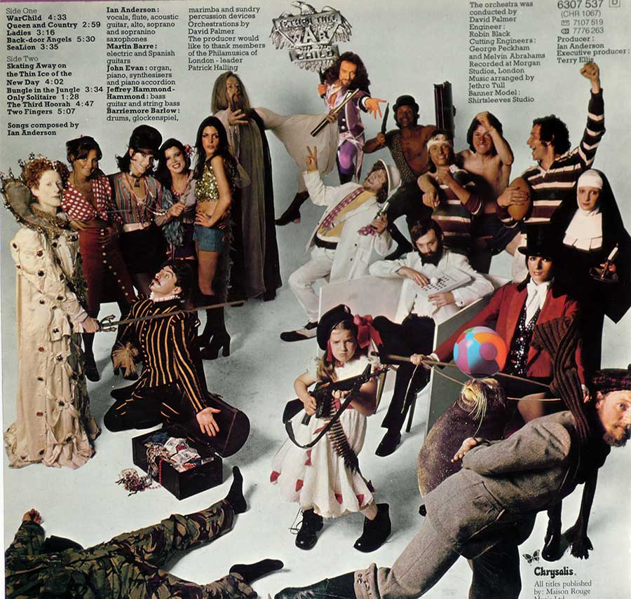 JETHRO TULL - War Child 12" Vinyl LP Album back cover