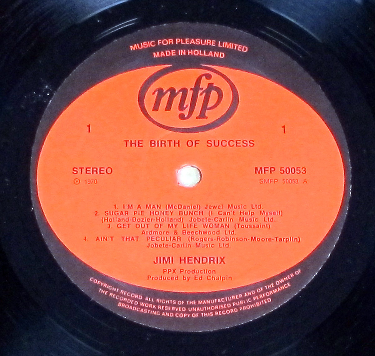 High Resolution Photo of JIMI HENDRIX - The Birth of Success Recorded Live 