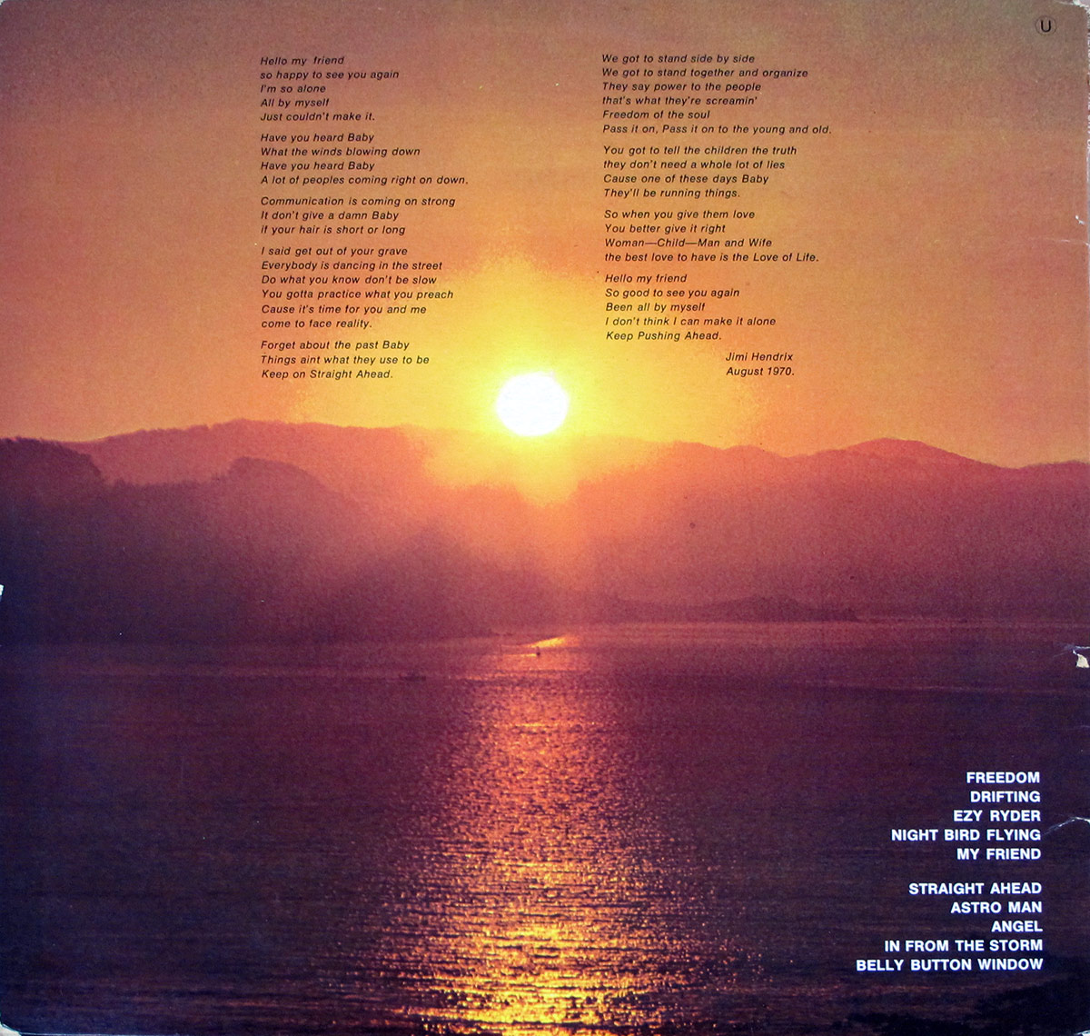 High Resolution Photo of JIMI HENDRIX - Cry of Love 