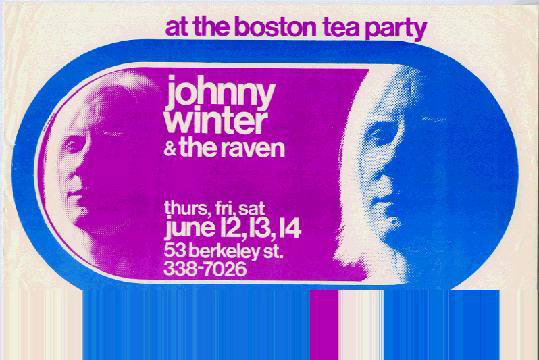 Photo of Johnny Winter at the Boston Tea Party 