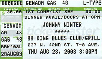 Photo of ticket stub for bb king 