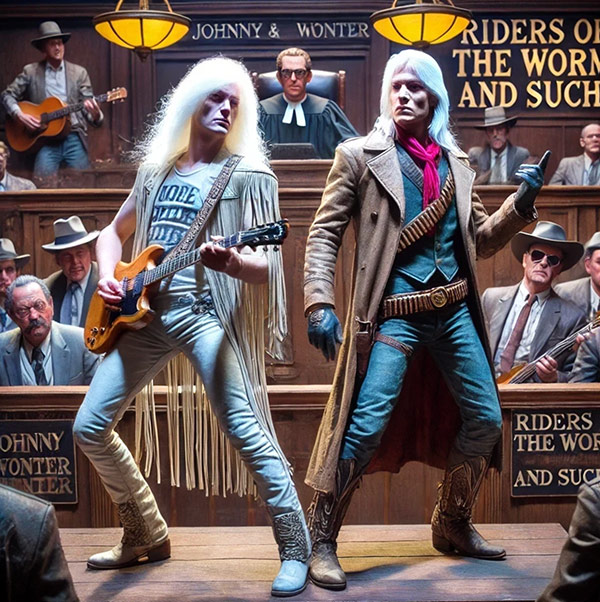 Johnny and Edgar Fighting in Court - https://vinyl-records.nl/