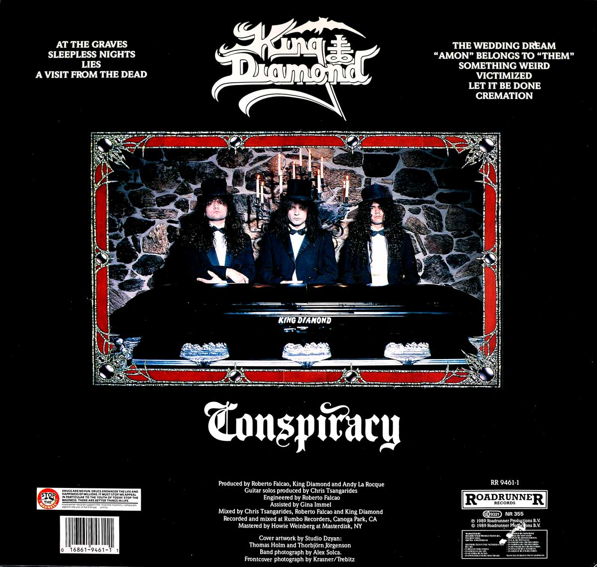 Photo of album back cover KING DIAMOND - Conspiracy  