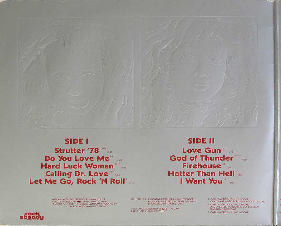 KISS - Double Platinum Gatefold 12" 2LP Vinyl Album inner gatefold cover