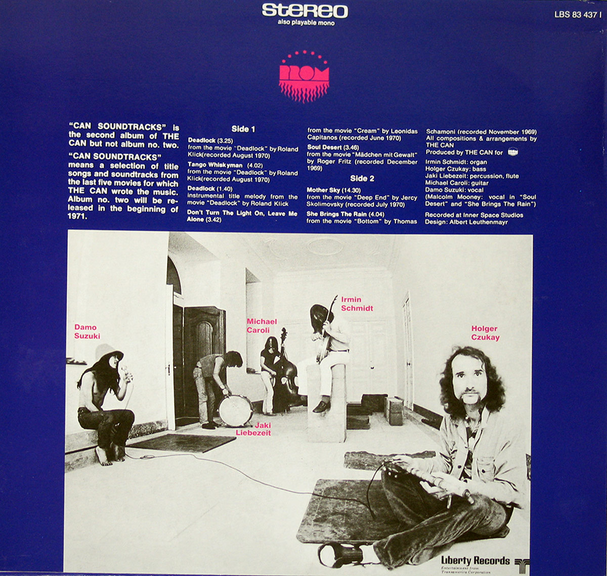 Photo of album back cover CAN - Soundtracks With Holger Czukay 12" Vinyl LP Album