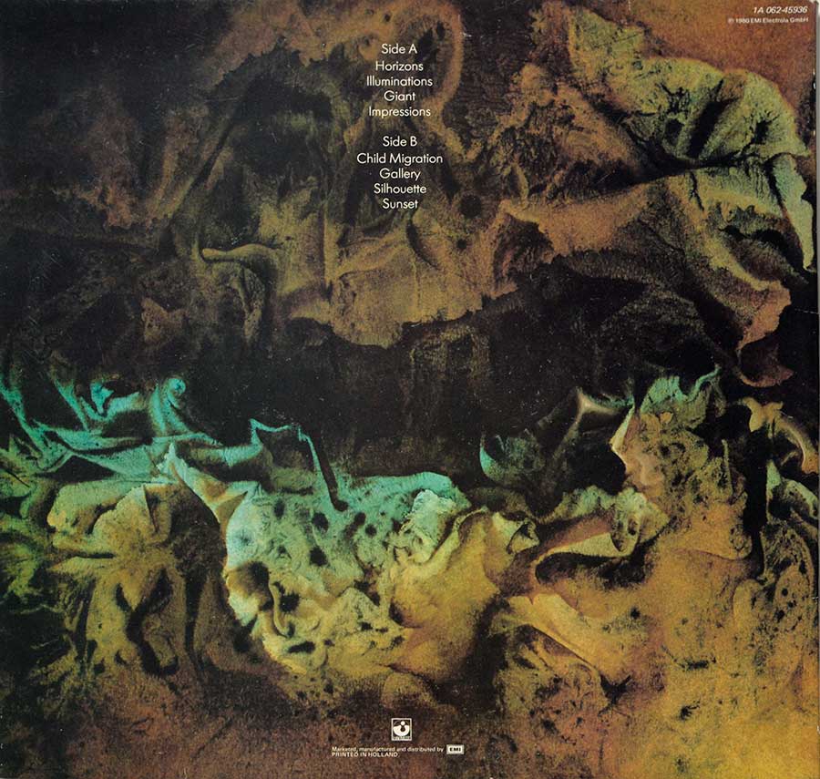 Photo of album back cover ELOY - Colours ( Gatefold, Netherlands )