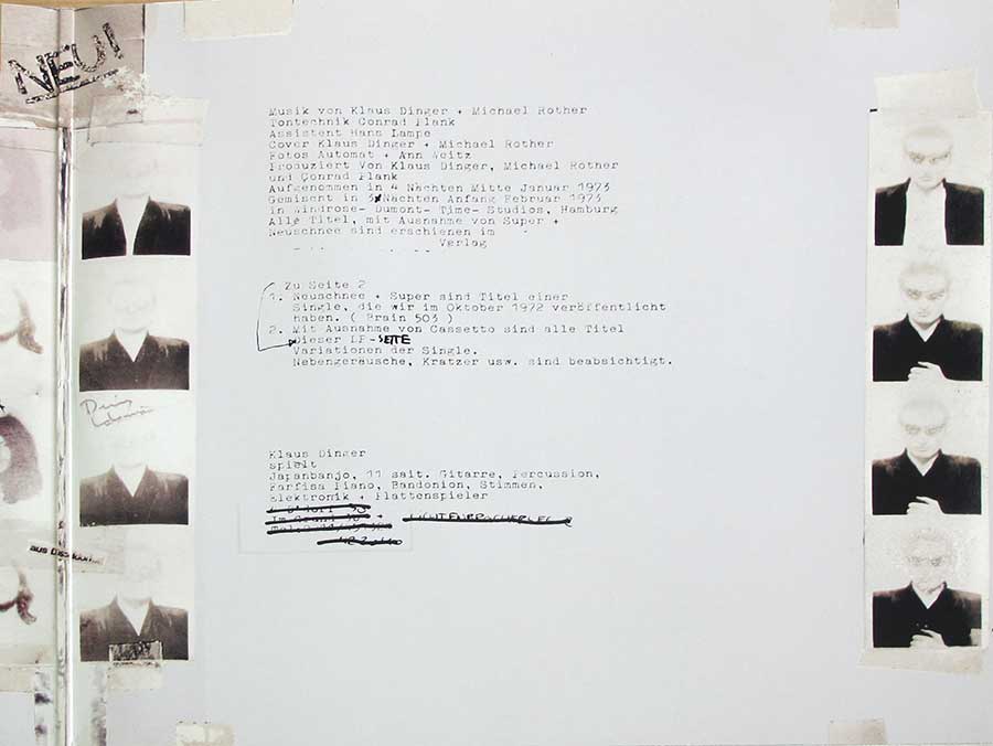 NEU! 2nd White Vinyl Gatefold 12" LP Vinyl Album inner gatefold cover