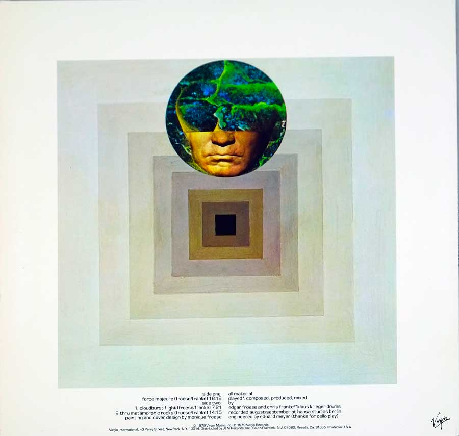 TANGERINE DREAM - Force Majeure USA Release 12" LP Vinyl Album album back cover