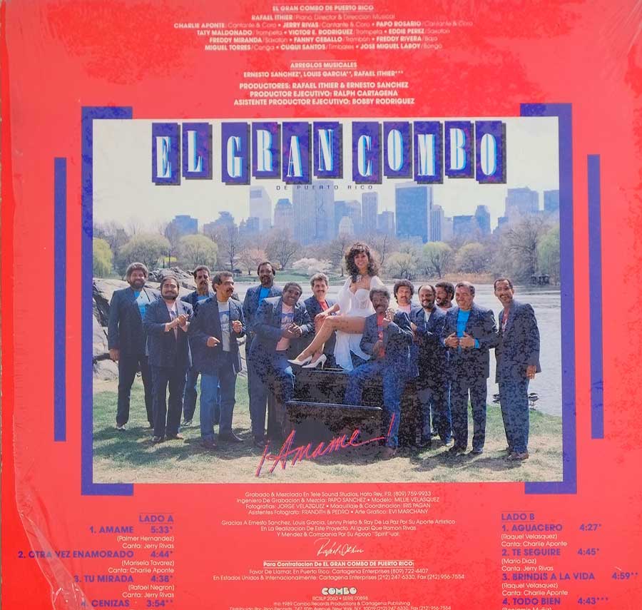 Album Back Cover  Photo of "GRAN COMBO - Ameme"