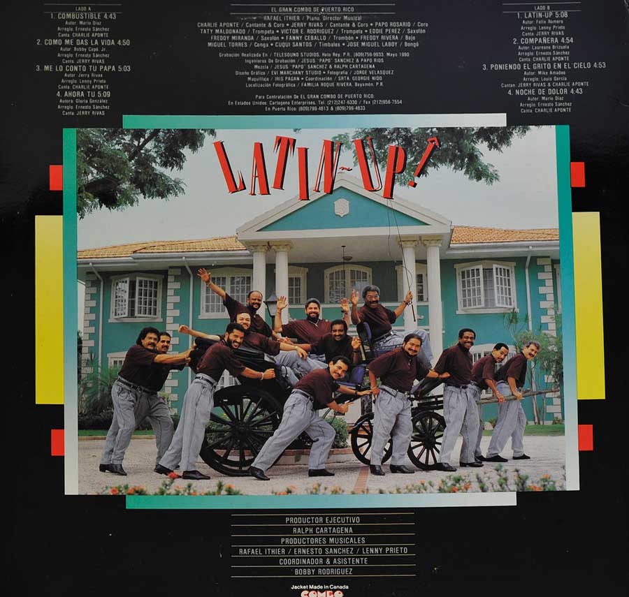 Back Cover  Photo of "EL GRAN COMBO DE PUERTO RICO Latin Up!" Album 