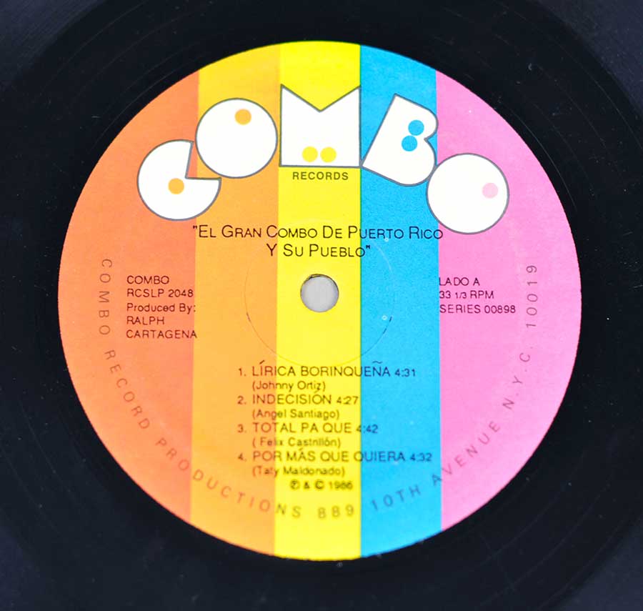 Enlarged & Zoomed photo of "EL GRAN COMBO - Y Su Pueblo" Record's Label