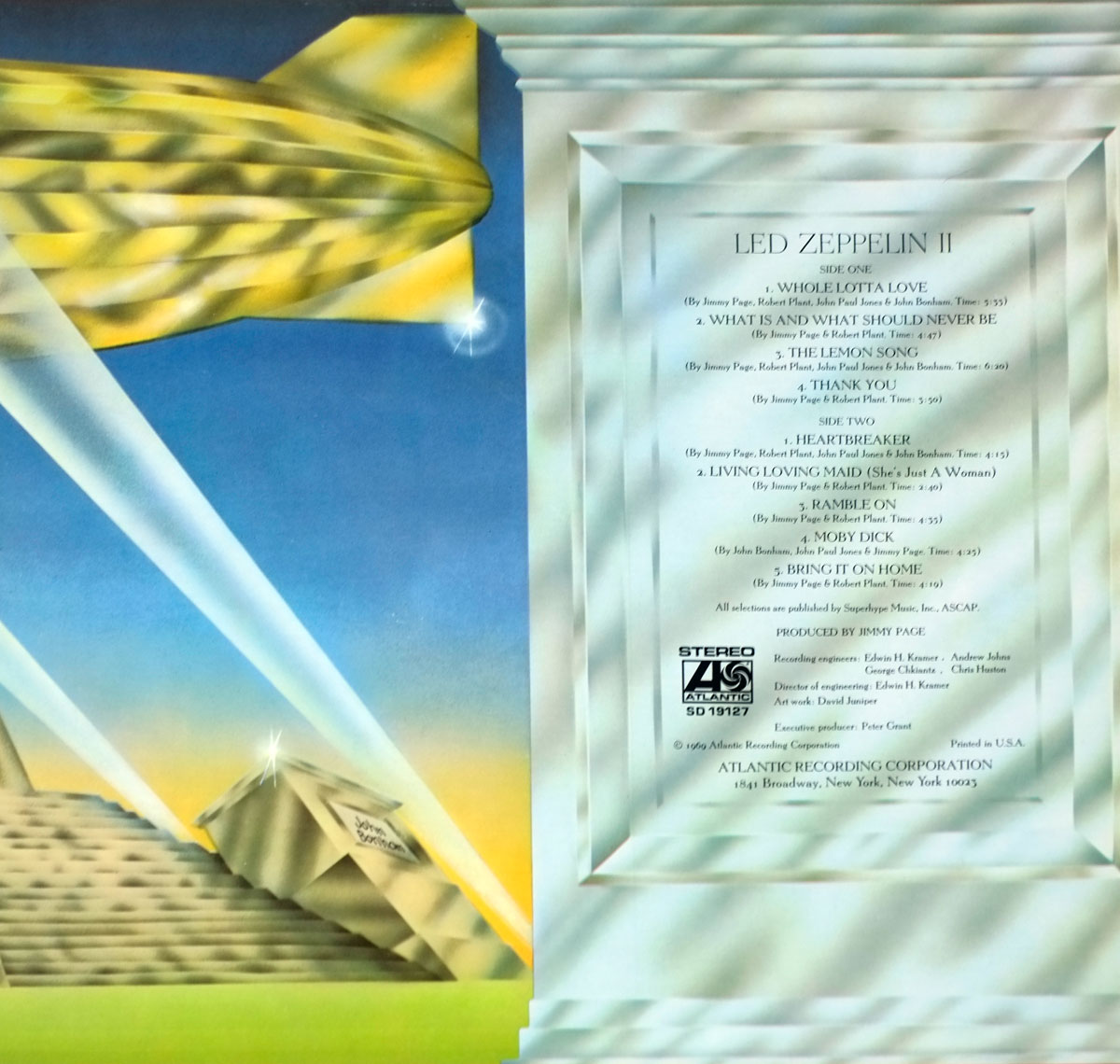 High Resolution Photo of Led Zeppelin II LP in Gatefold Cover 