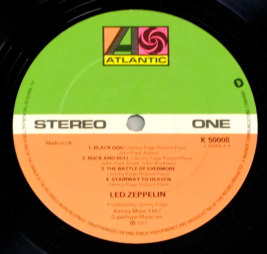 High Resolution Photo of Led Zeppelin IV UK 