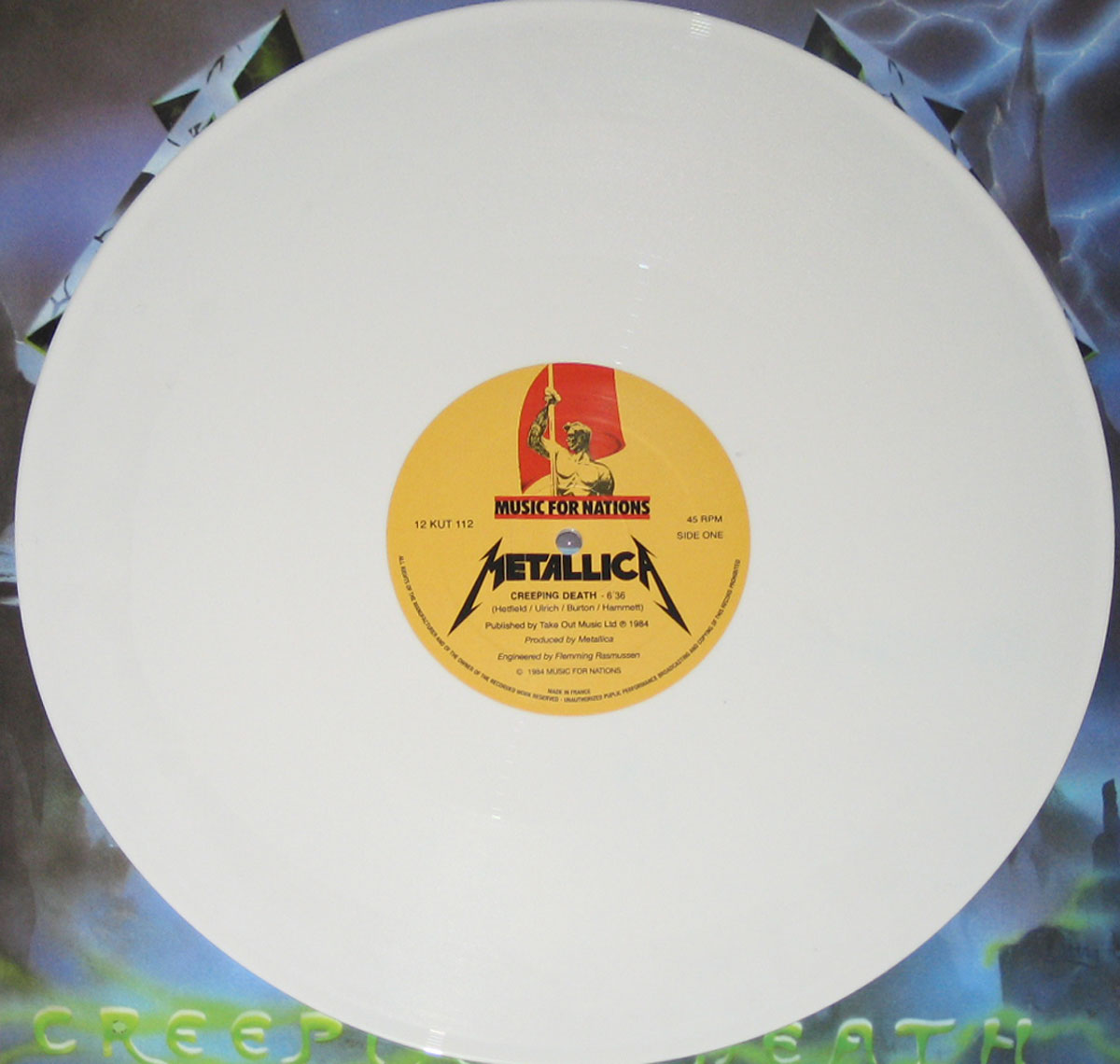 High Resolution Photo of Metallica Creeping Death White   Vinyl 