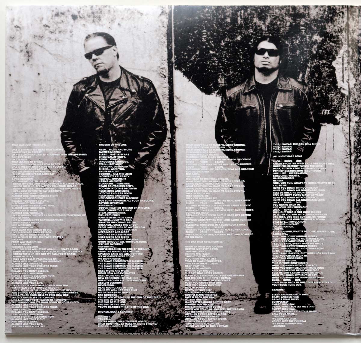 Photo of album back cover METALLICA - Death Magnetic Blackened Records Gatefold Cover 12" 
