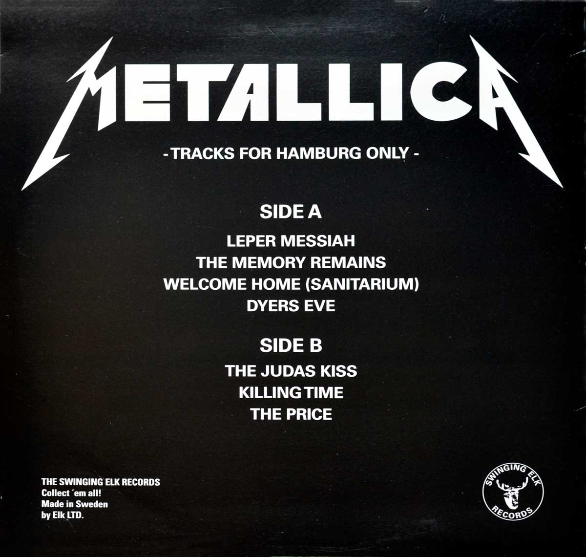 Photo of album back cover METALLICA - Hamburg Colorline 12 May 2009 